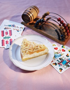 Rezept Topfen-Pfirsich-Streuselkuchen