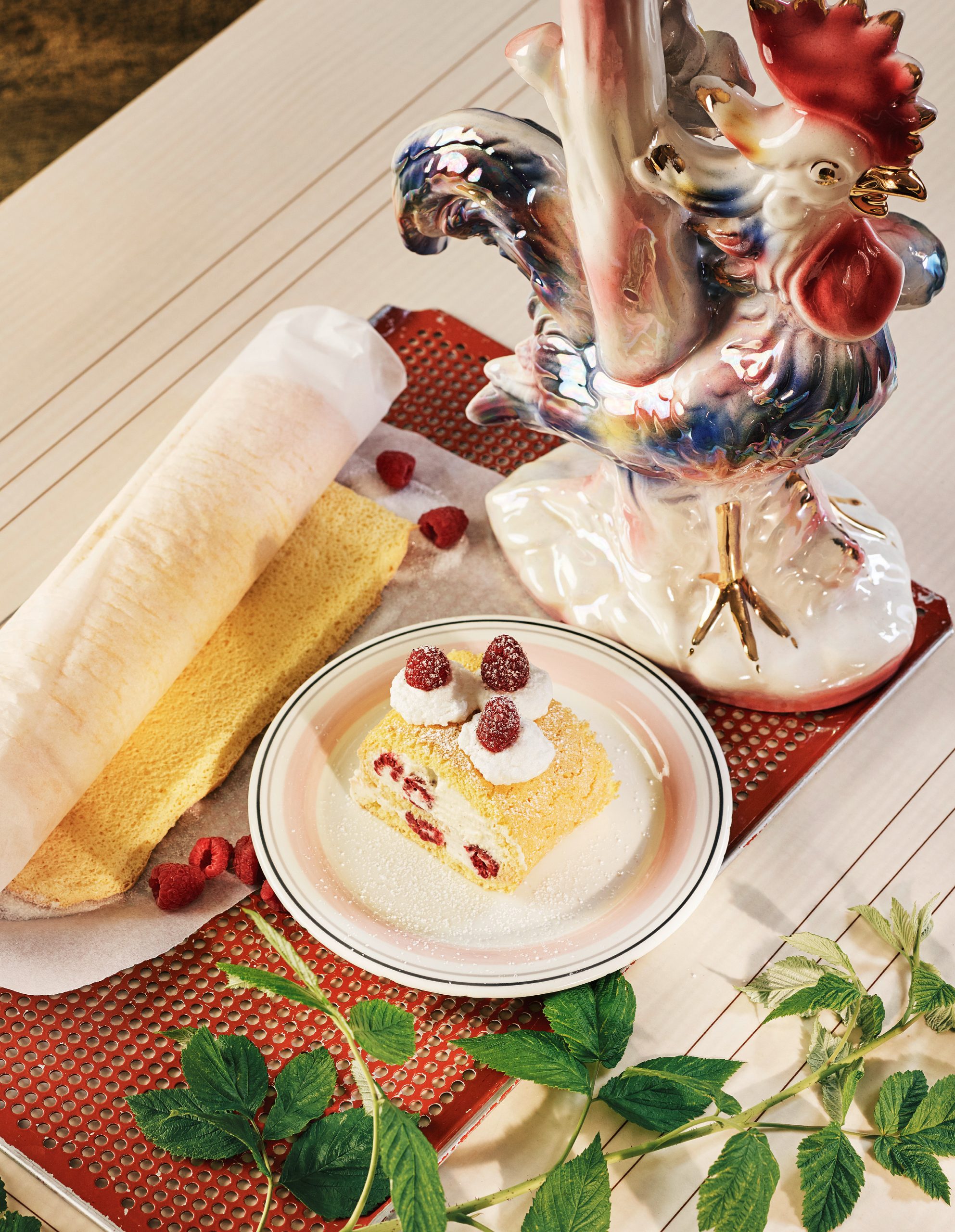 Rezept Himbeer-Biskuit-Roulade