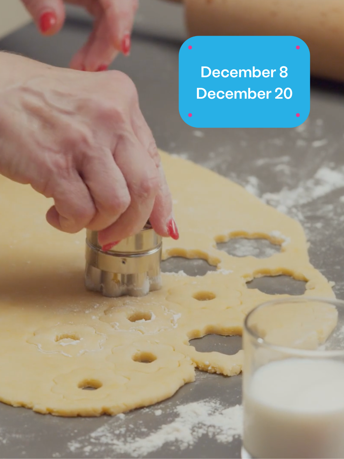 Christmas cookies: Eisenbahner, Klosterkipferl, Orangen-Nuss-Kekse
