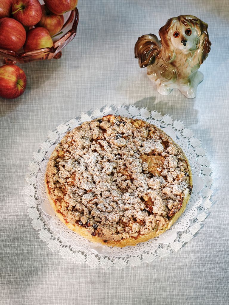 Veganer Apfelkuchen mit Zimtstreusel