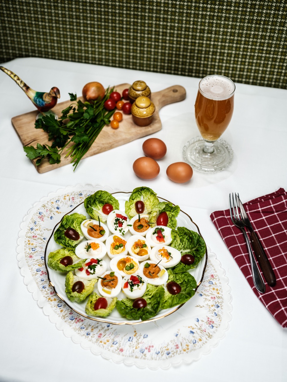 Gefüllte Eier aus dem Rezeptbuch der Vollpension Backademie