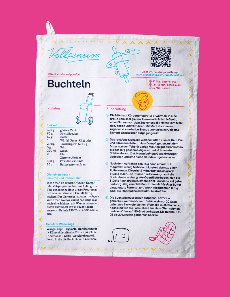 Rezepte-Geschirrhangerl “Buchteln”