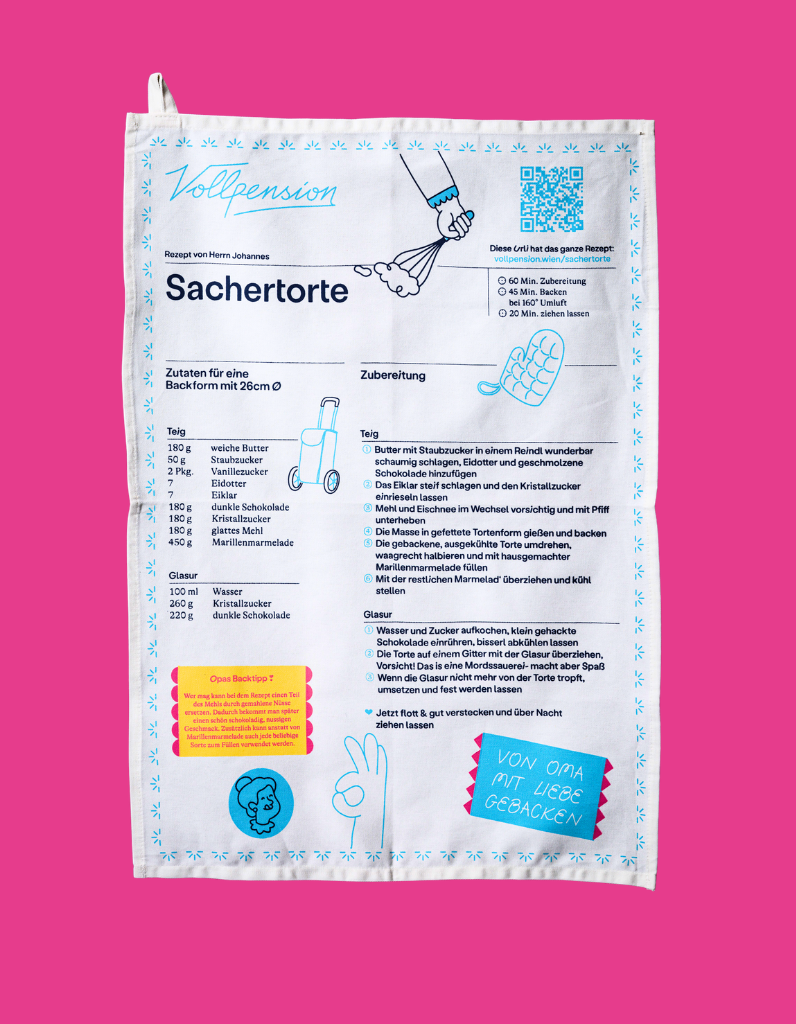 Rezepte-Geschirrhangerl “Sachertorte”