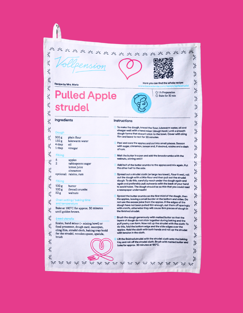 Rezepte-Geschirrhangerl “Apfelstrudel”